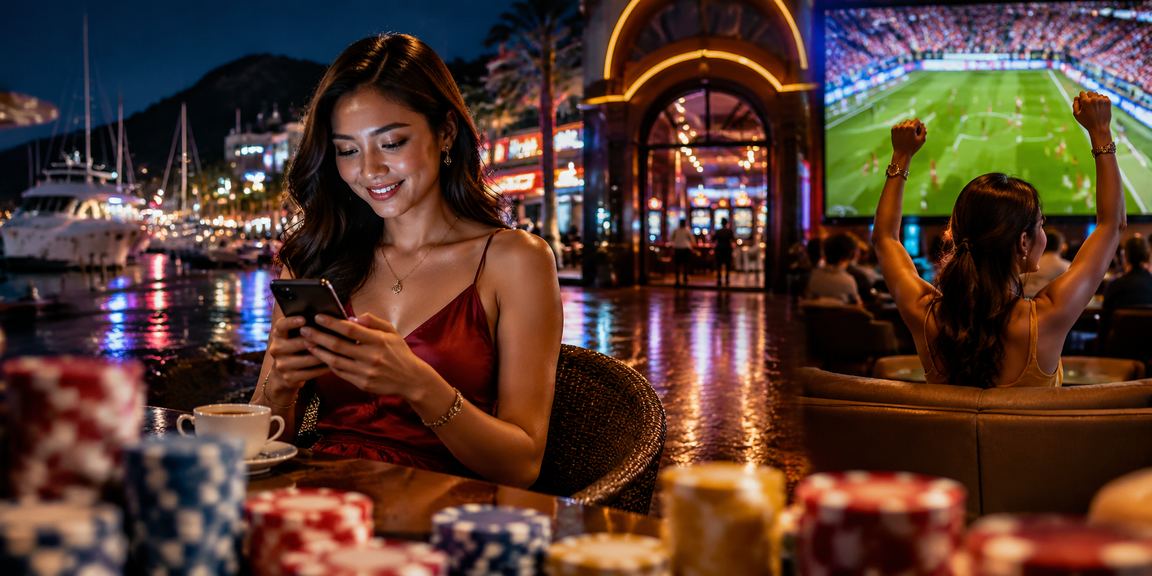 Pengguna mengakses promosi kasino mudah alih di Langkawi Malaysia
